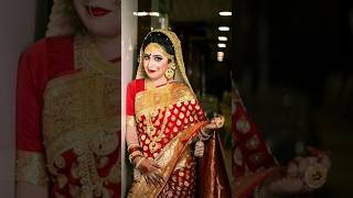 ✨ Bridal Elegance in Red ✨ | Banarasi Satin Silk Saree | Perfect for Wedding Look ❤️