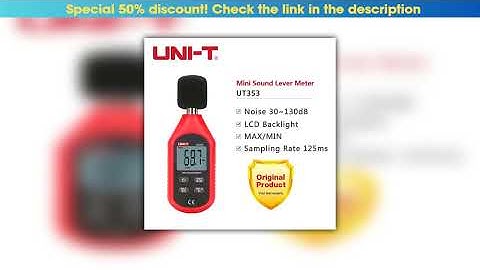 First Look UNI-T UT353 Digital Sound Level Meter UT353BT Noisemeter 30-130dB Decibel Tester Noise A