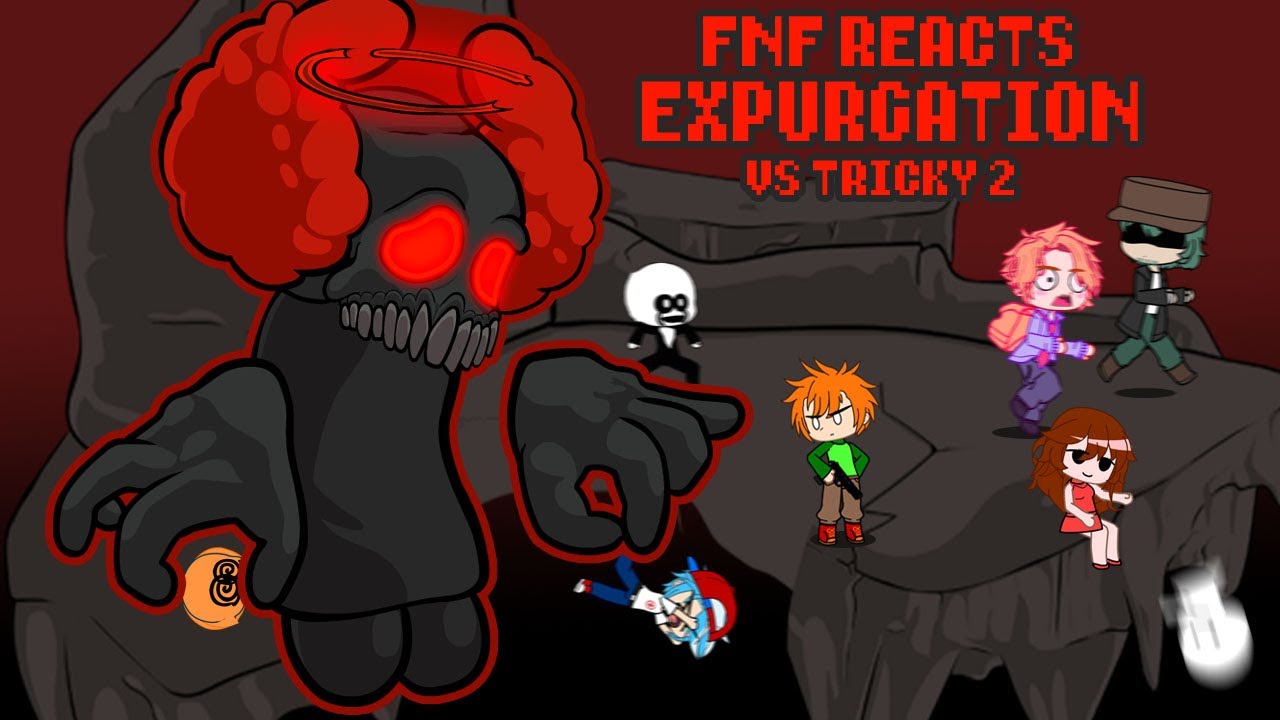Demos fnf. Expurgation FNF. Трикки Expurgation. Трикки ФНФ Expurgation.