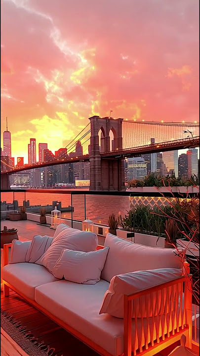 Brooklyn Sunset Rooftop 🌇 BOULEVARD by Vanny Vabiola #Shorts