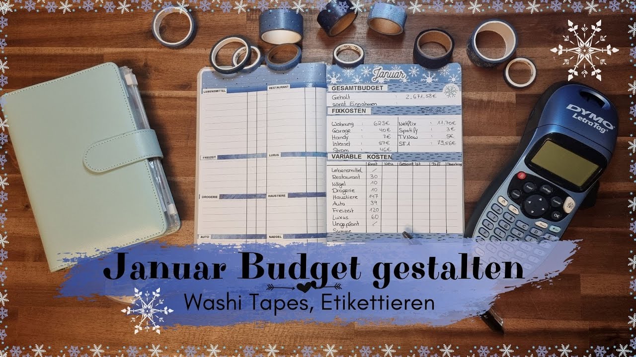 Januar Budget gestalten ❄️ I Neues Jahr - Neues Budget I 