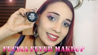 MAQUILLAJE UTILIZANDO LA COLOR TATTOO FUCSIA FEVER DE MAYBELLINE