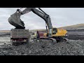 Volvo EC700B Hydraulic Excavator Loading Mercedes &amp; MAN Trucks - Interkat SA