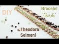 TUTO : bracelet in Diagonal Right angle Weave with 2 beads per side by Theodora Seimeni