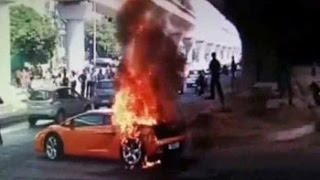 Ouch. Rs 2.5 crore Lamborghini went up in smoke