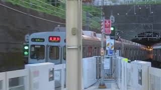 東急電鉄8500系(8637F) 鷺沼駅発車シーン