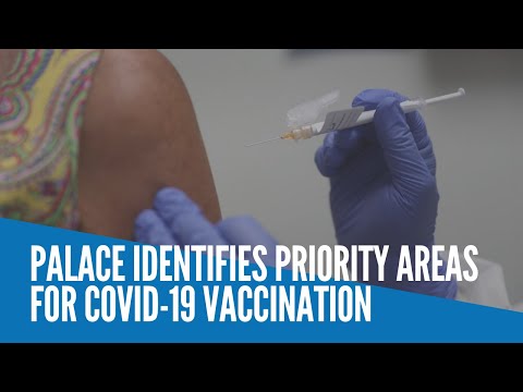 Palace identifies priority areas for COVID-19 vaccination