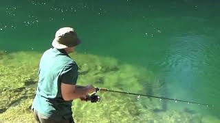 Pescando en el Coto la Escrita en el Río Sella en Asturias Paraíso Natural