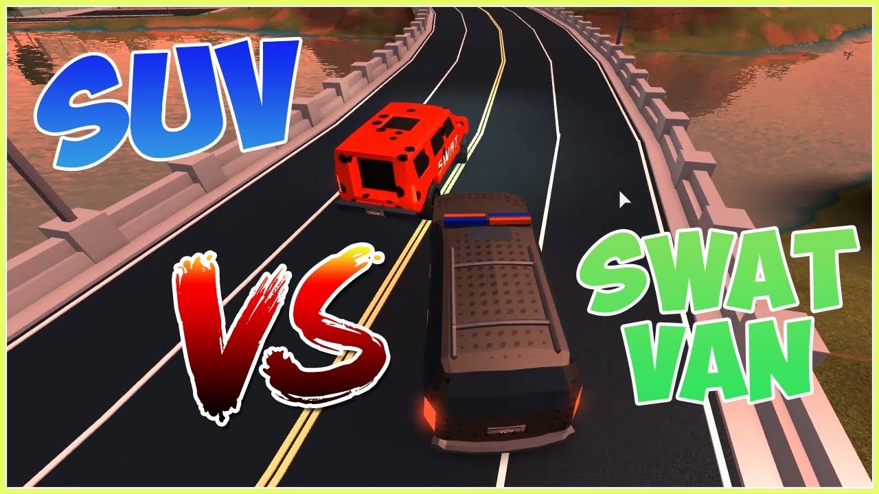 Roblox Jailbreak Suv Vs Swat Van Speed Test 2018 Youtube - roblox hacking on criminal vs swat youtube