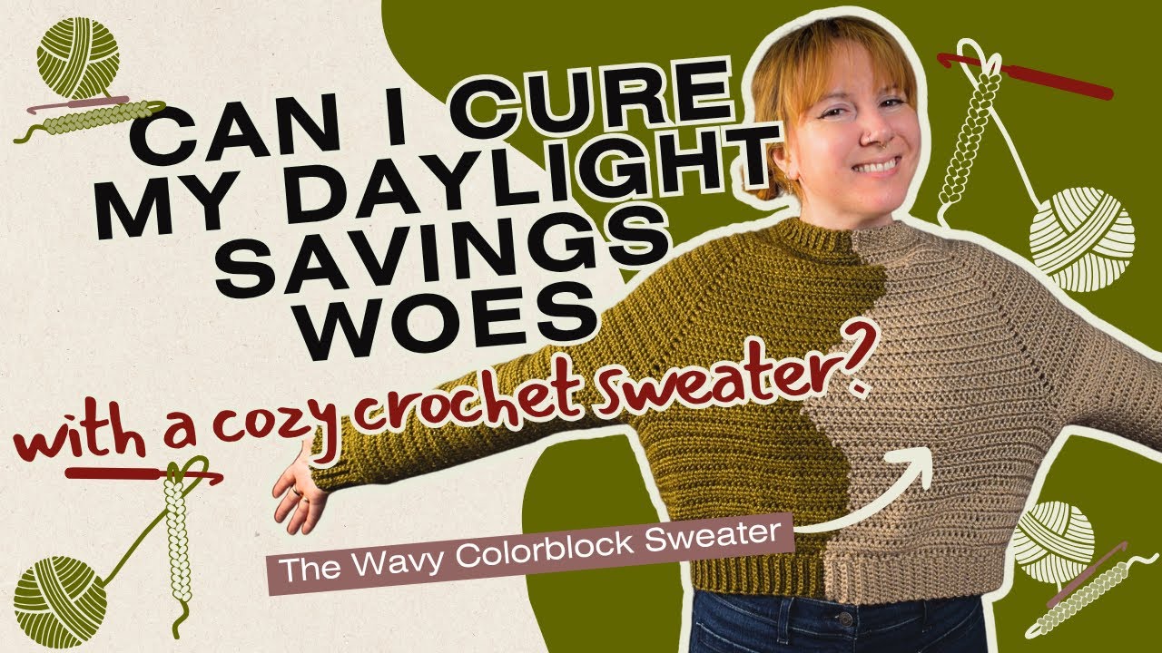 Вяжем крючком волнистый свитер с цветными блоками за 1 неделю 🧶 Уютный проект для отдыха после ле...