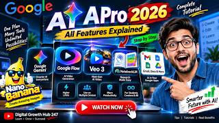 Gemini AI Pro 2026 🔥 All Features Explained | Google Flow, NotebookLM & Gemini App
