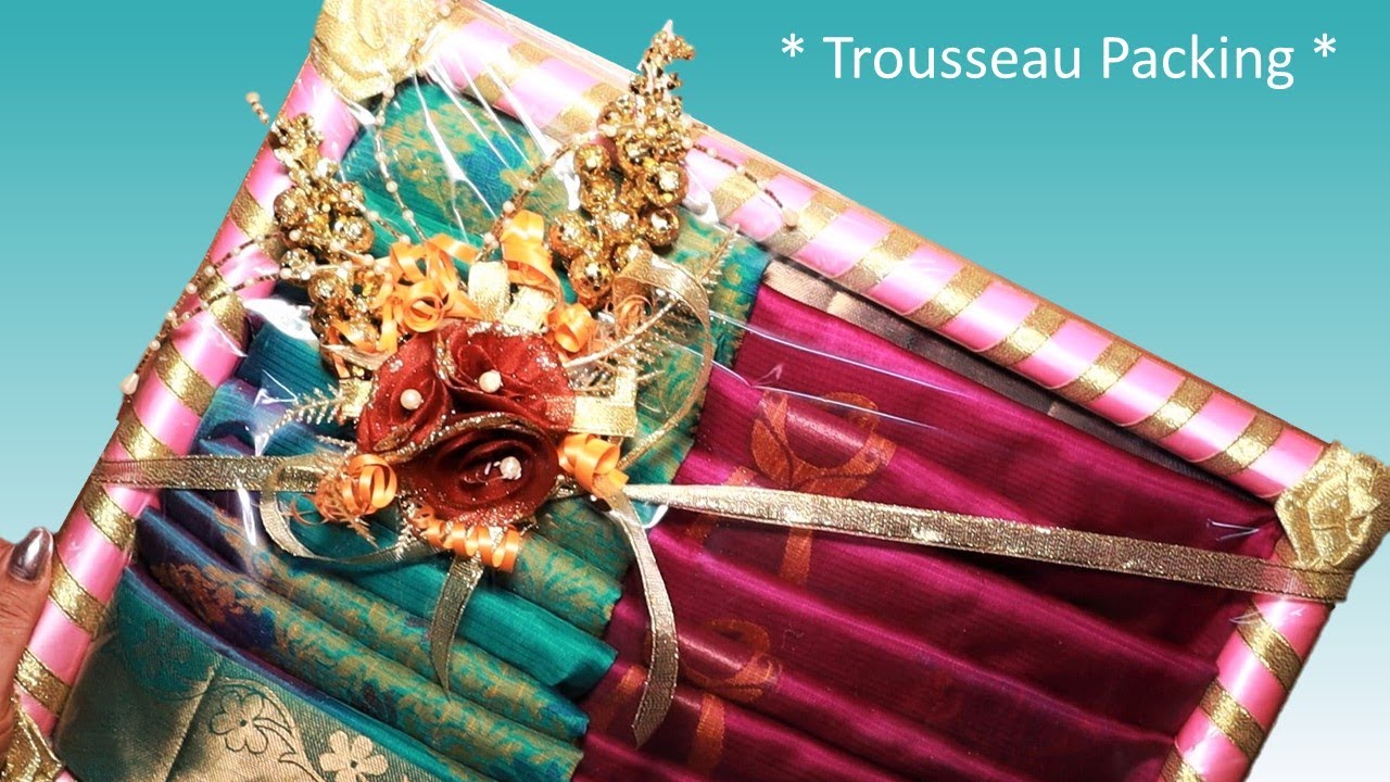 Creative gift packing ideas for wedding trousseau, How to pack Indian  Dress