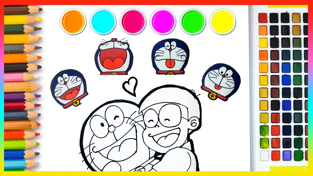 Cara Menggambar Dan Mewarnai Doraemon And Nobita Pony Toy Art Youtube