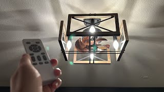 Farmhouse Flush Mount Ceiling Fan with Light REVIEW