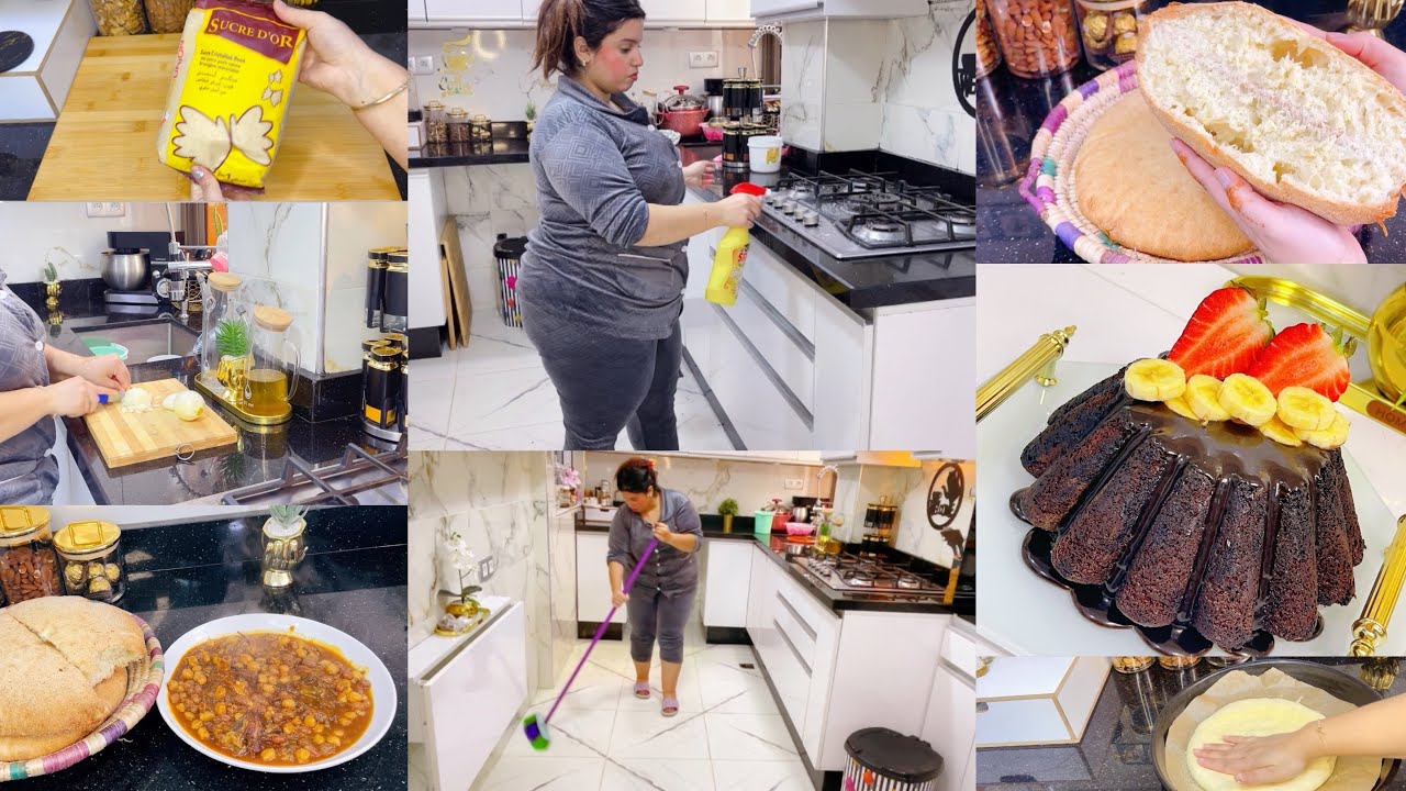 روتين صباحي بديتو بنشاط لكن منويتش يوقع هاكا😫تهرسات/كيكة بيضة وحد بالموز🍌