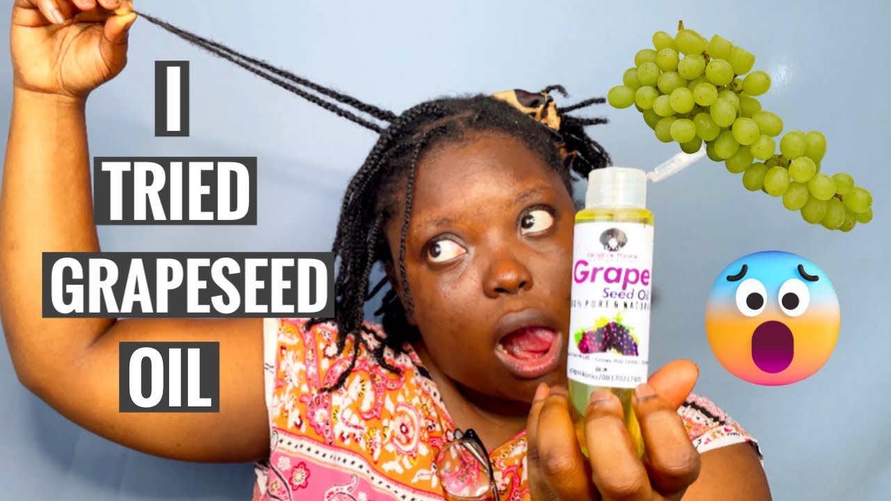 Pre Poo Treatment With Grape Seed Oil On 4c Natural Hair Mini Braids