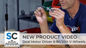 ServoCity Products: Dual Motor Driver and 80/20® V-Wheel Brackets