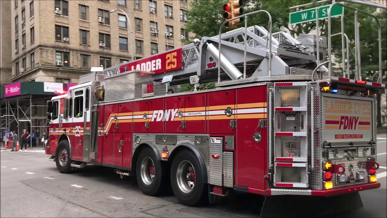 FDNY RESPONDING COMPILATION 77 FULL OF BLAZING SIRENS & LOUD AIR HORNS THROUGHOUT NEW YORK CITY.