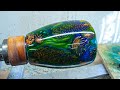 Woodturning  hybrid pine cone vase with epoxy resin