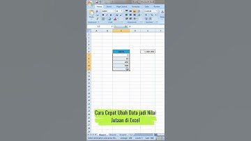 Cara Cepat Ubah Data jadi Nilai Jutaan di Excel #shorts