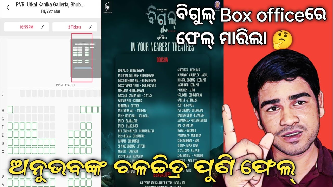 Bigul movie box office collection reports//Anubhav Mohanty's new odia movie hall list and box office