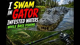I Swam In Gator Infested Waters While Bass Fishing! #bassfishing #alligator #riverfishing