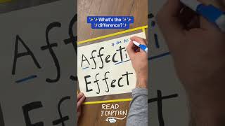 Affect and Effect Simplified - The Easy Way to Get it Right