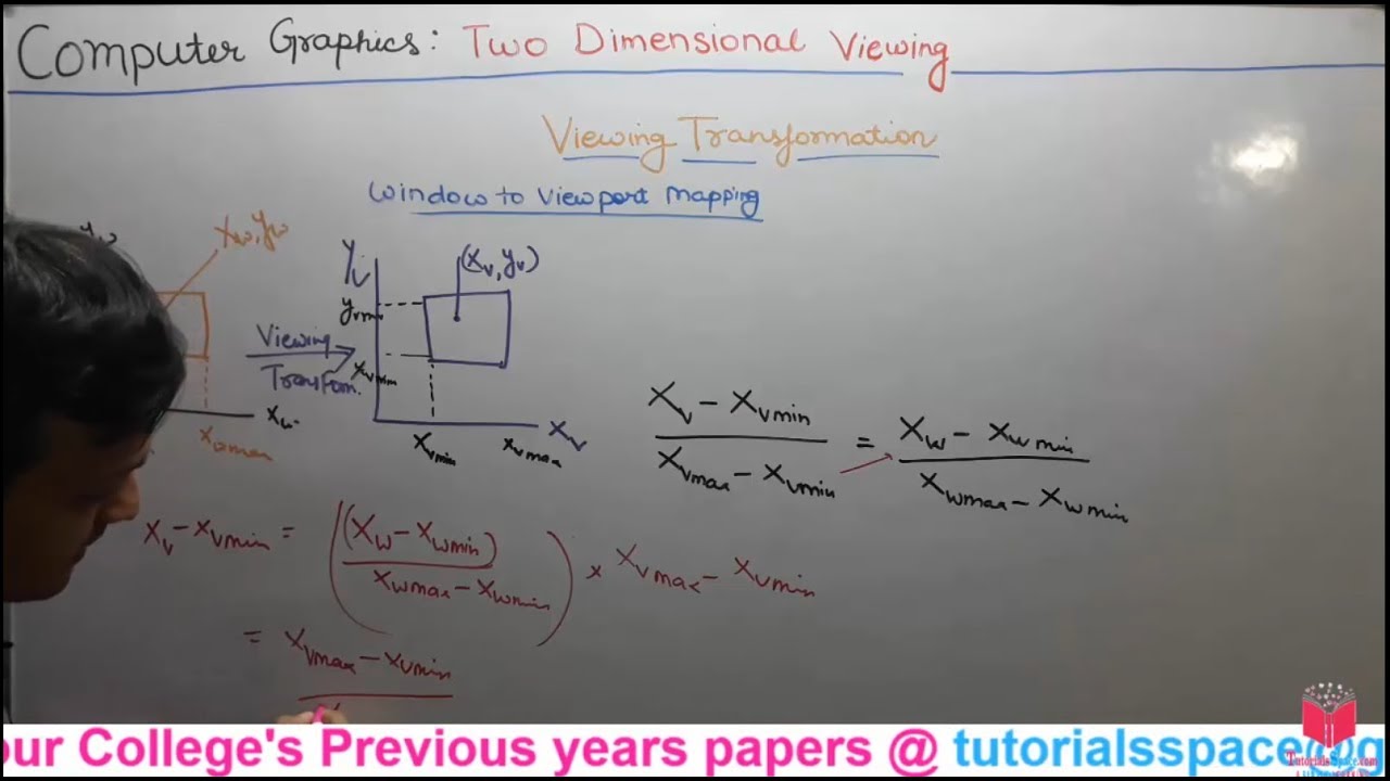 54- 2D Window To Viewport Mapping In 2d Viewing In Computer Graphics In Hindi | Window to ViewPort