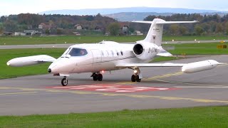 Learjet 35A D-CTWO Take-Off at Bern