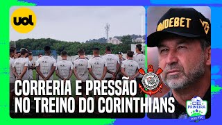 TREINO DO CORINTHIANS FOI MARCADO POR CRISE E PRESSÃO; TEVE CELULARES TOCANDO, MENSAGENS E CORRERIA