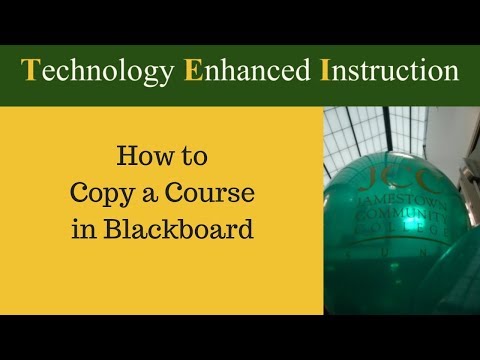 How to Copy a Course in Blackboard