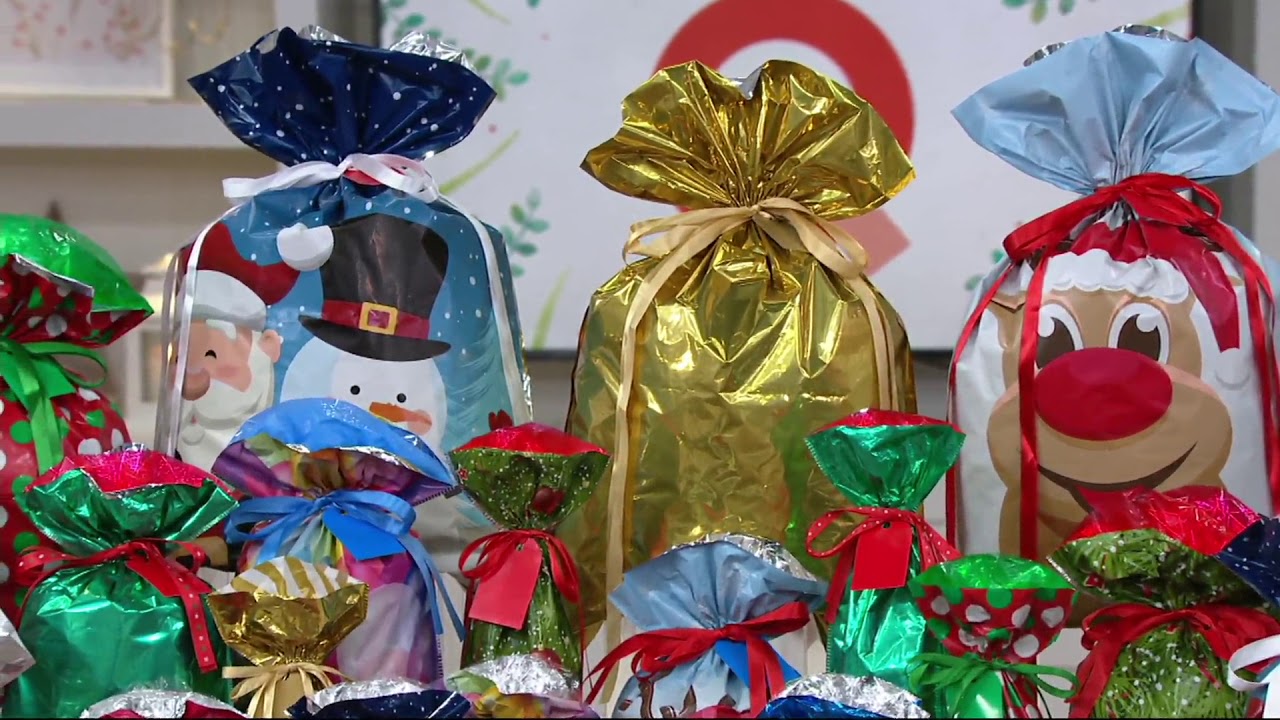 Kringle Express 60pc Easy Drawstring Gift Bags & Tags on QVC YouTube