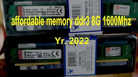 Affordable Memory DDR3 8Gig 1600Mhz Year 2022