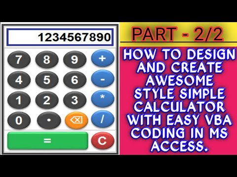 How to Make Simple Calculator in MS Access || Dawood Academy - YouTube