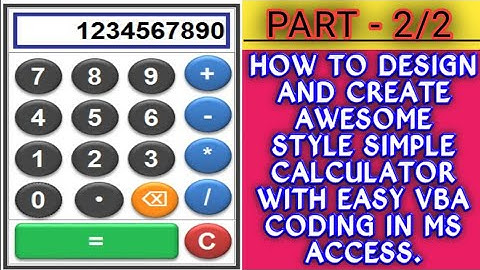 How to Make Simple Calculator in MS Access || Dawood Academy