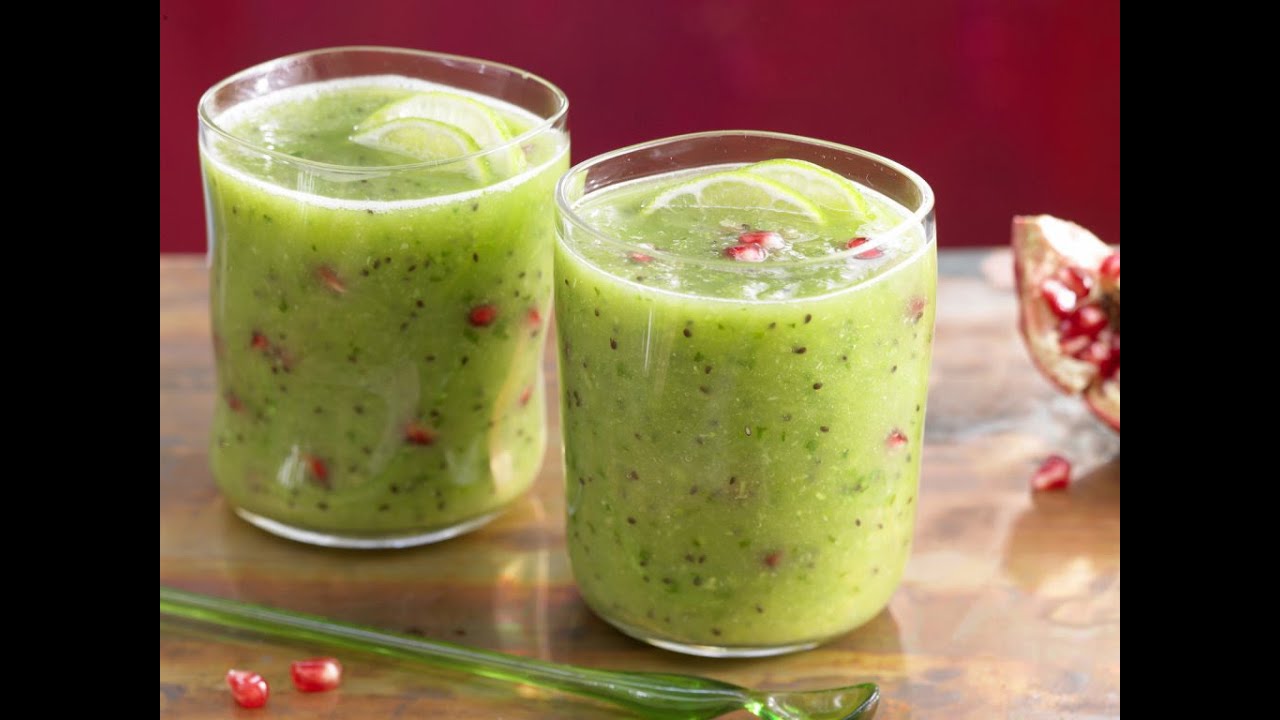 Коктейль из киви. Фруктовый смузи в блендере. - YouTube