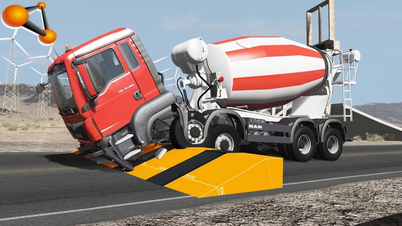 BeamNG.drive - Road Blockers Stop Vehicles