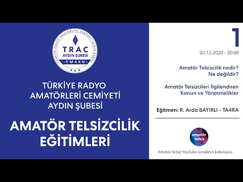 Amatör Telsizcilik Eğitimi - 1 (TRAC Aydın)