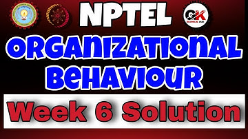 Organizational Behaviour Individual Dynamics in Organisation Assignment 6 Solution #week6