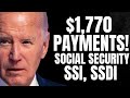 $1,770 Payments For ALL Social Security Beneficiaries | Social Security, SSI, SSDI Payments