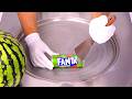 ASMR | How to make Fanta Watermelon - Ice Cream Rolls | Satisfying &amp; Delicious (no talking)