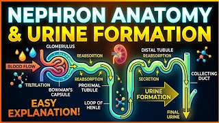 Nephron Anatomy &amp; Functions | Urine Formation Process in Hindi | नेफ्रॉन की संरचना और कार्य