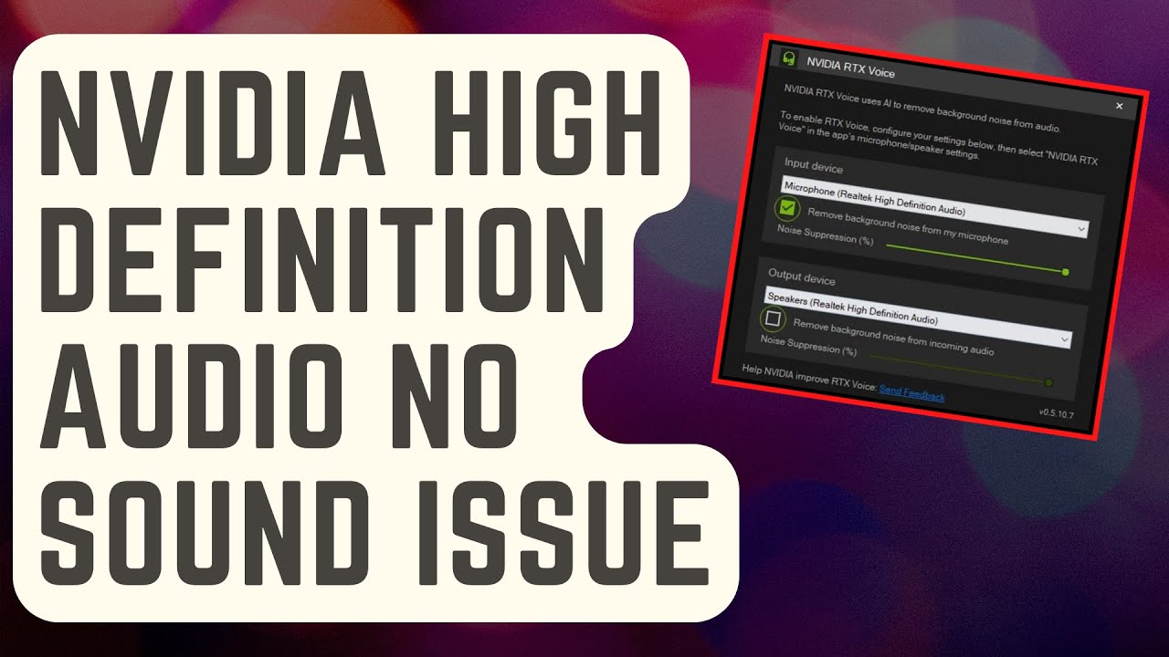 SOLVED: NVIDIA High Definition No Issue - YouTube