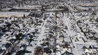 Long Island Ny Snow Storm Mavic Air2 dron.