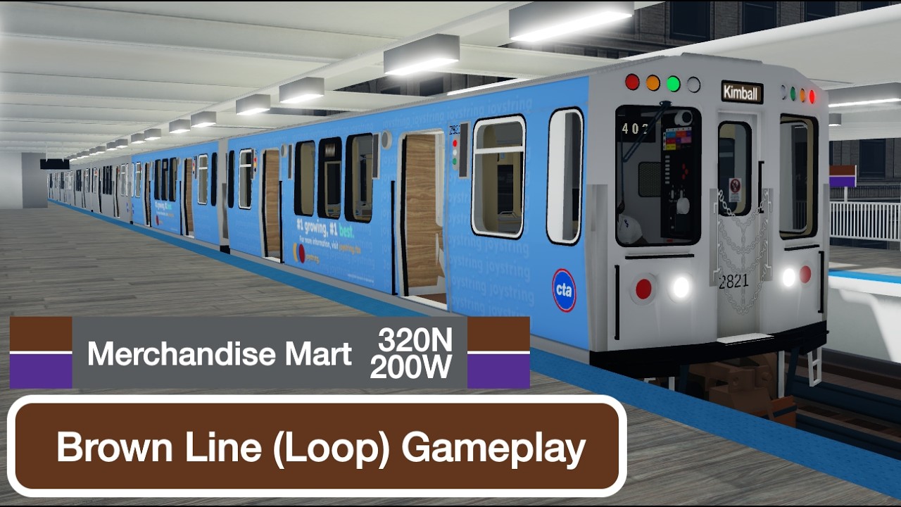 Loop Remastered! Merchandise Mart to Merchandise Mart via Loop (CTA 'L' Red Line Simulator ROBLOX)