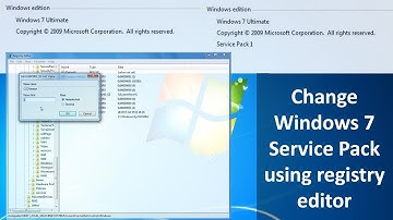 Change Windows 7 Service Pack Using Registry Editor