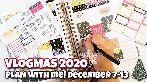 VLOGMAS DAY 7 | PLAN WITH ME Dec 7- 13 | MakseLife Planner ft. HanCanPlan Stickers!