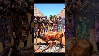 African Tribal Dance & Cooking Cow Feast With Traditional Music