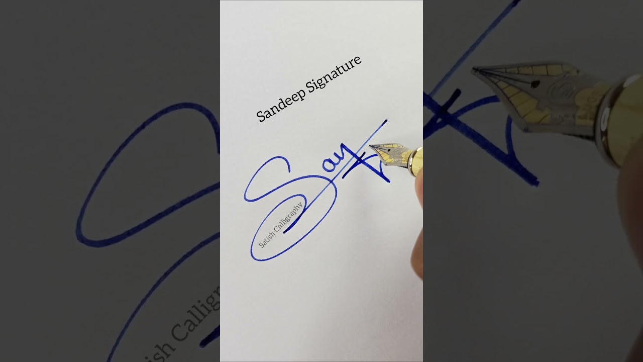 Sandeep Signature | Letter S Sign | S Signature style | How to sign letter s | Satish Calligraphy