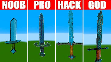 Pixel Art (NOOB vs PRO vs HACKER vs GOD) Diamond Sword in Minecraft